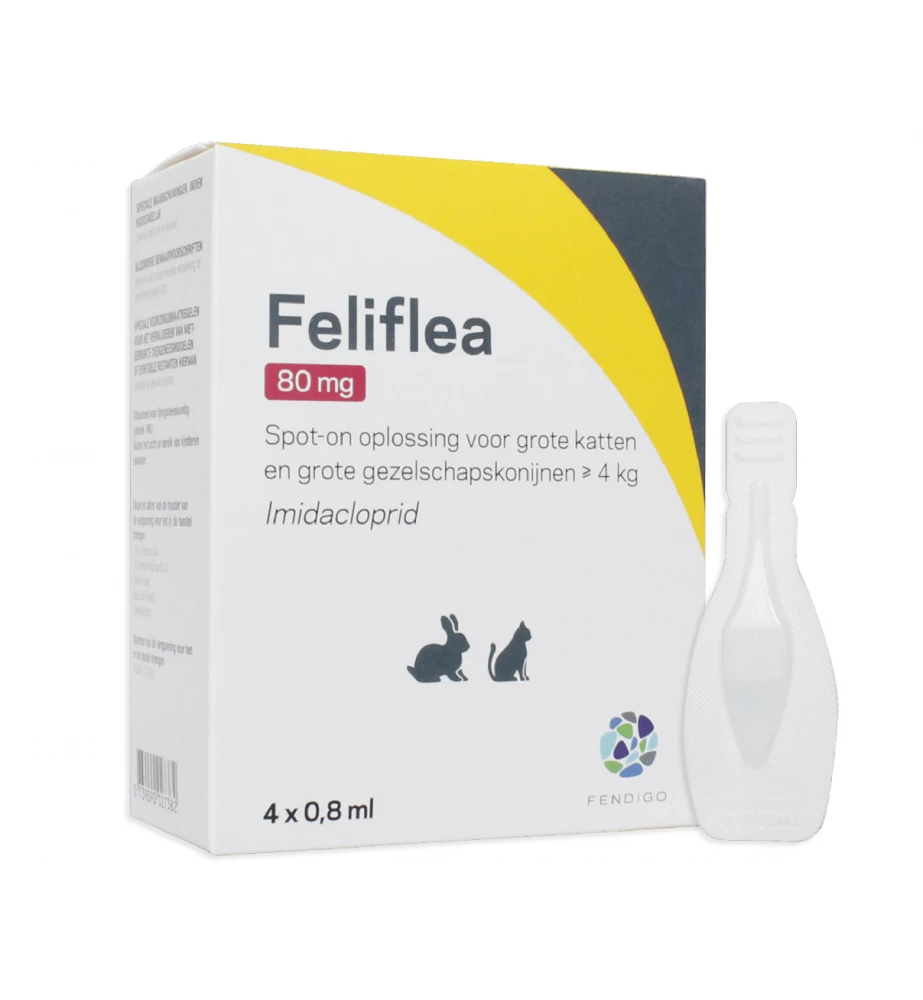 FeliFlea 80 Mg (Kat & Konijn +4 Kg) - 4 Pipetten 1 FeliFlea 80 Mg (Kat & Konijn +4 Kg) - 4 Pipetten