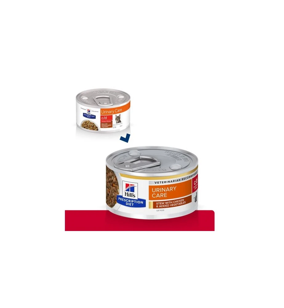 Hill's PD C/D Urinary Care Stress Stoofpotje Met Kip & Groente - 24 X 82 Gram 2 Hill's PD C/D Urinary Care Stress Stoofpotje Met Kip & Groente - 24 X 82 Gram - Afbeelding 2