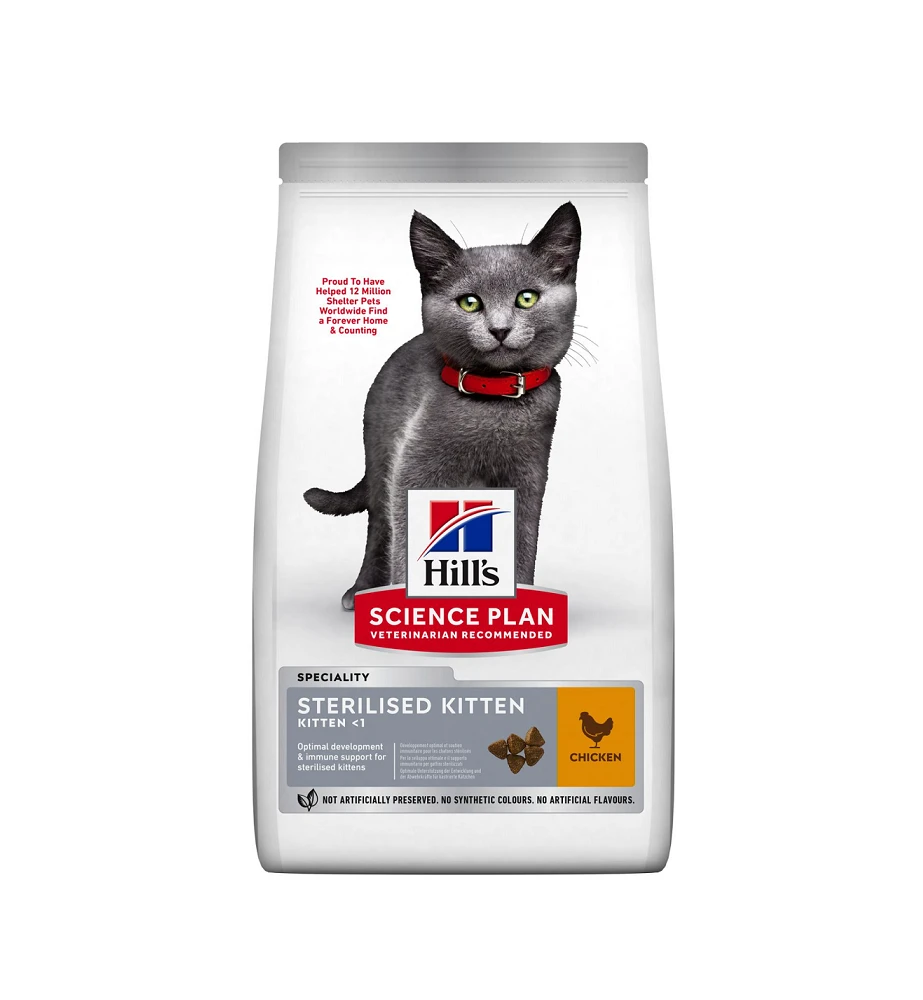 Hill's Science Plan Sterilised Kitten Met Kip 1 Hill's Science Plan Sterilised Kitten Met Kip