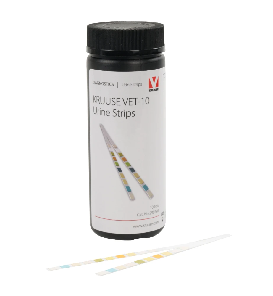 Kruuse VET-10 Urine Test Strips - 100 Strips 2 Kruuse VET-10 Urine Test Strips - 100 Strips - Afbeelding 2
